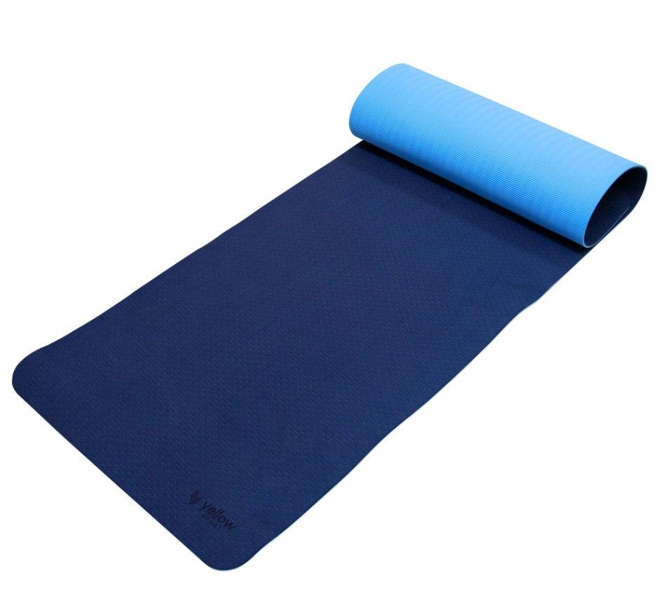 yellowMAT TPE Trainingsmatte blau - navy + Tasche